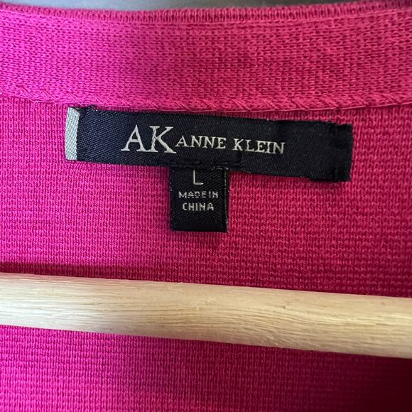 Anne Klein Pink Jacket with Large Buttons and Puff Sleeves Size Large Lagenlook - Picture 4 of 6